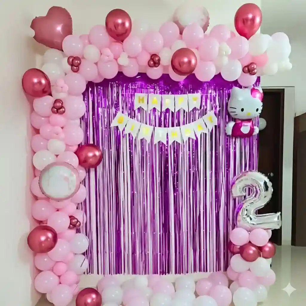 Hello Kitty Theme L Shaped Arch Birthday Decor